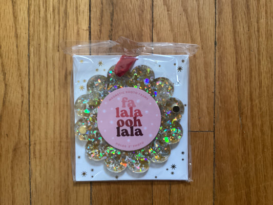 Gold Glitter Magnetic Photo Ornament
