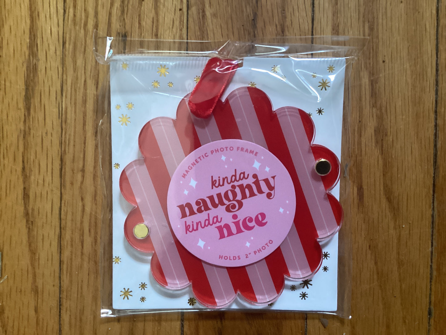 Peppermint Stripes Magnetic Photo Ornament