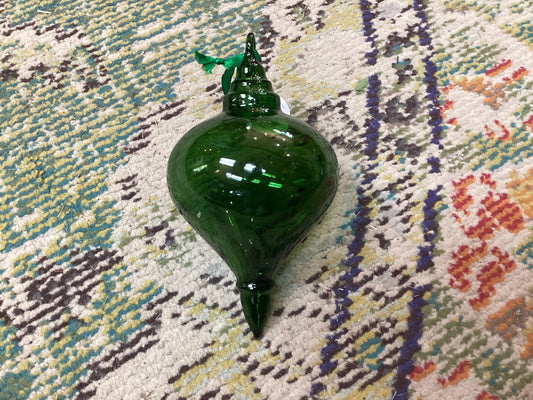 Blown Glass Finial 6.25” Ornament
