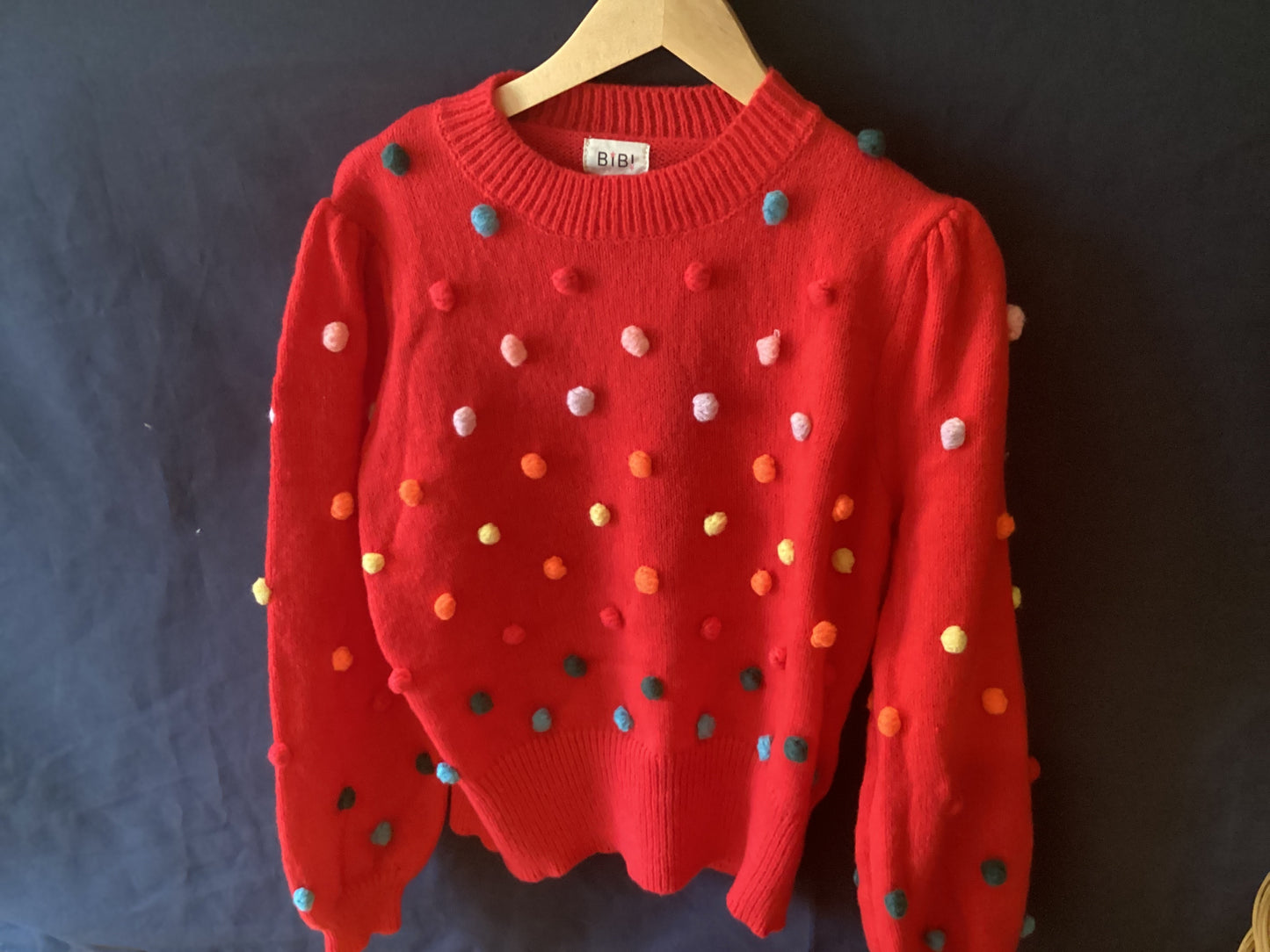 Christmas Theme Multi PomPom Top