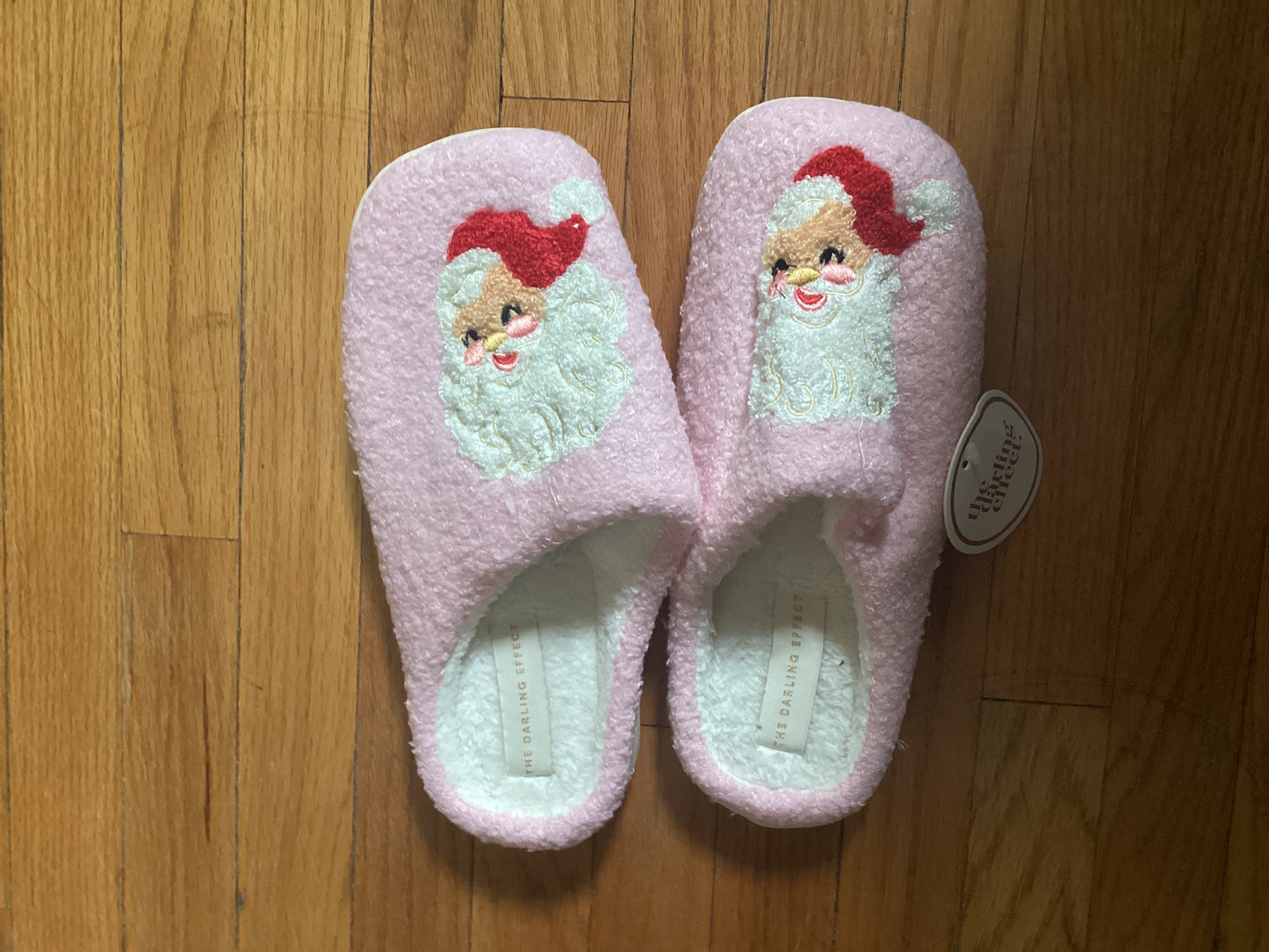 Fuzzy Slippers Santa