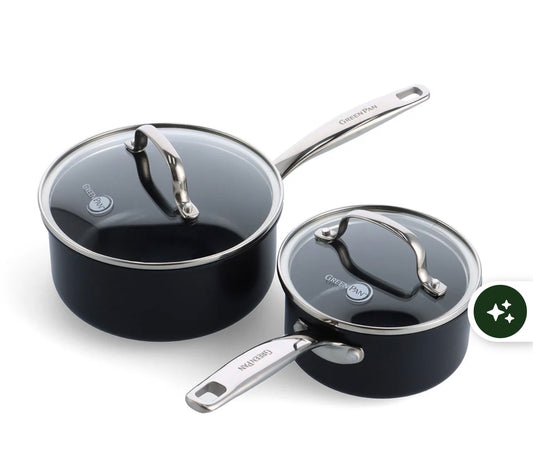 2Qt Green Pan SaucePan with Lid