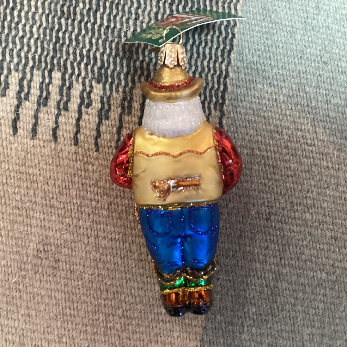 Old World Western Santa Ornament