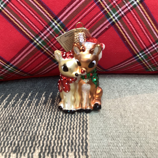 Old World Christmas Rudolph and Clarice ornament