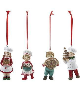 Resin Child W/Gingerbread Ornament