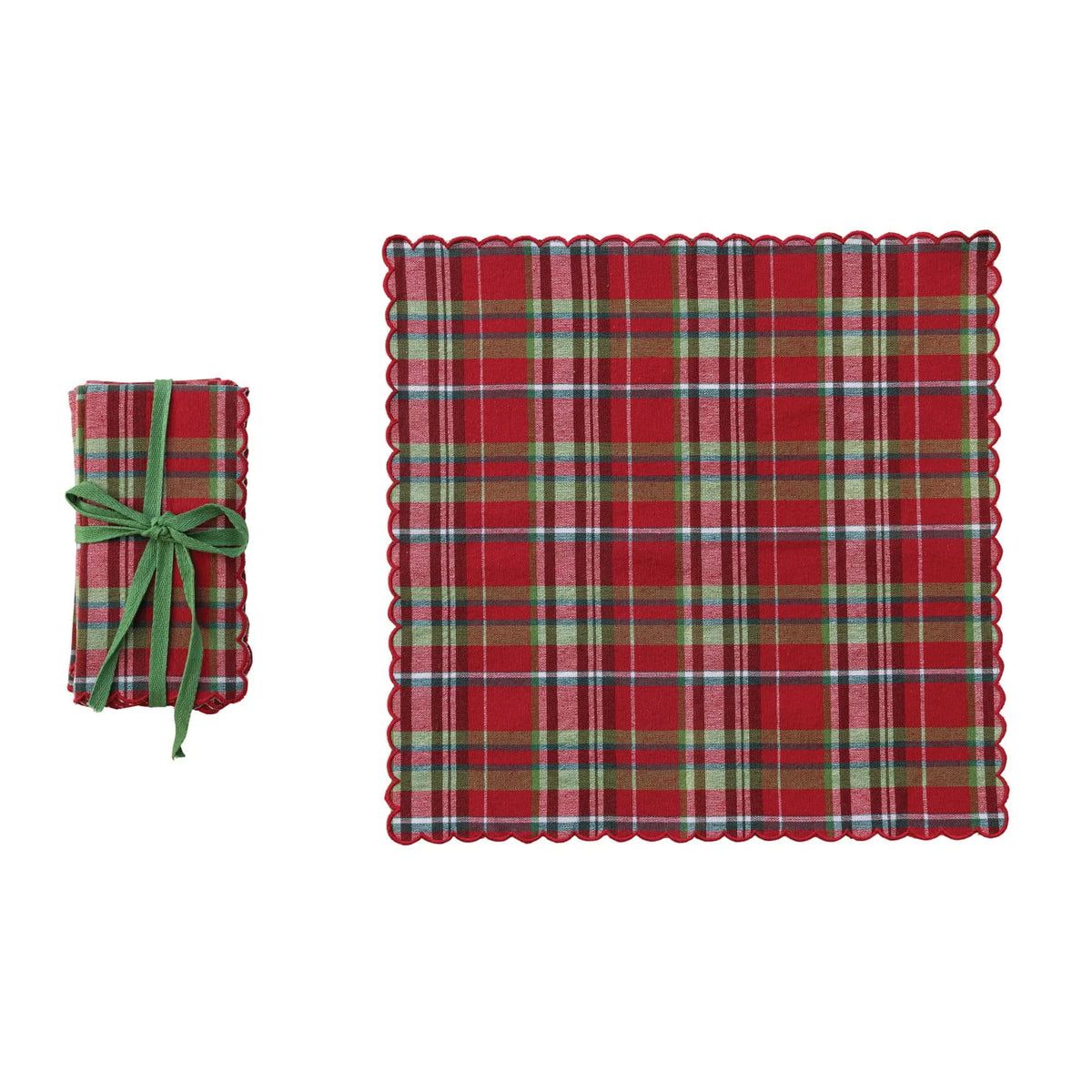 Cotton Scalloped Napkins Set of 4